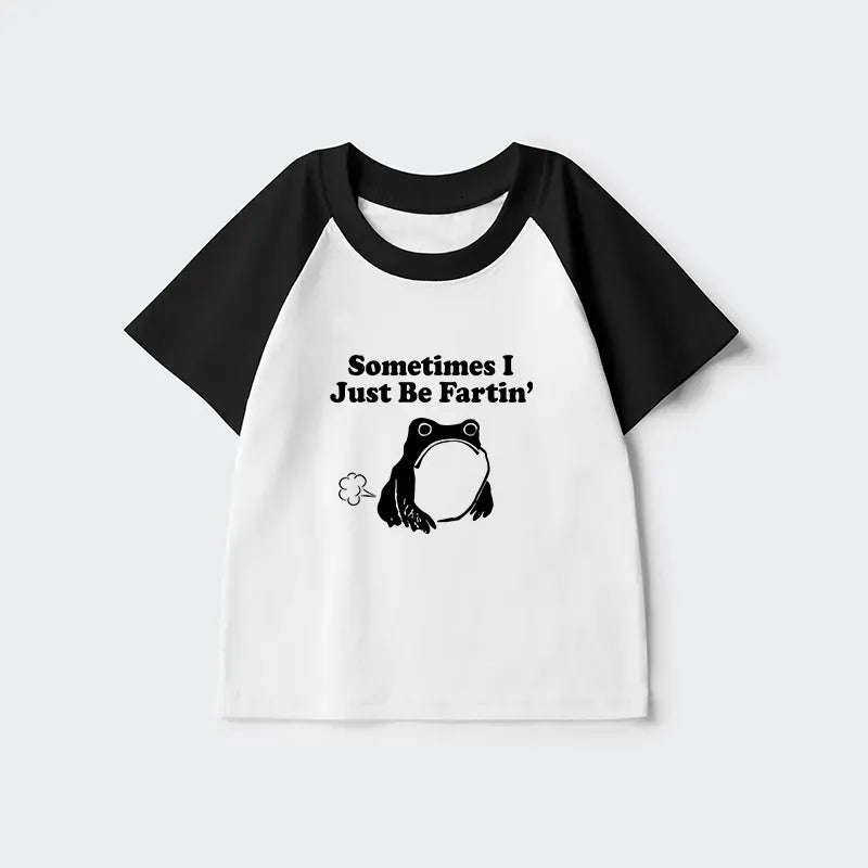 farting frog kids t-shirt