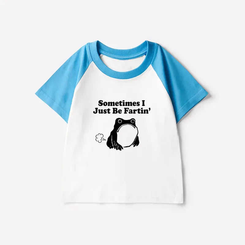 farting frog kids t-shirt
