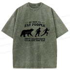 Fat Bear Funny Japanese T-Shirt Casual