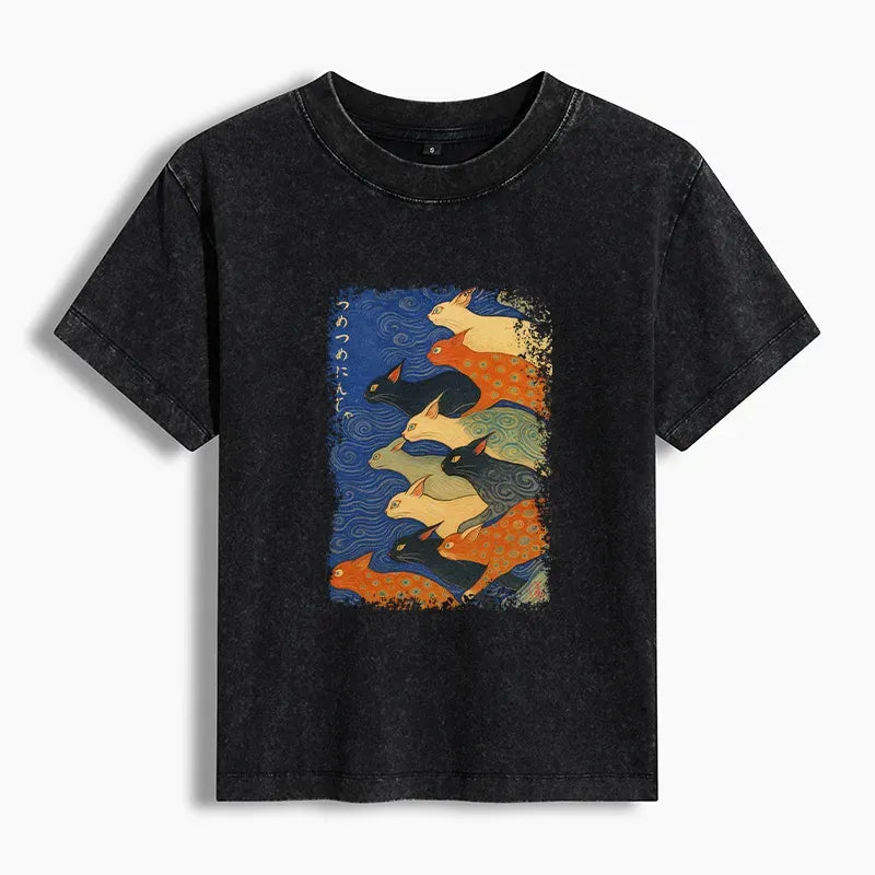 Japanese Washed Ninja T-shirt for Women