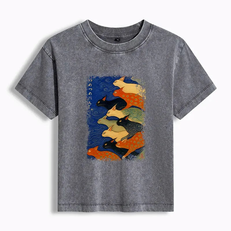 Japanese Washed Ninja T-shirt for Women