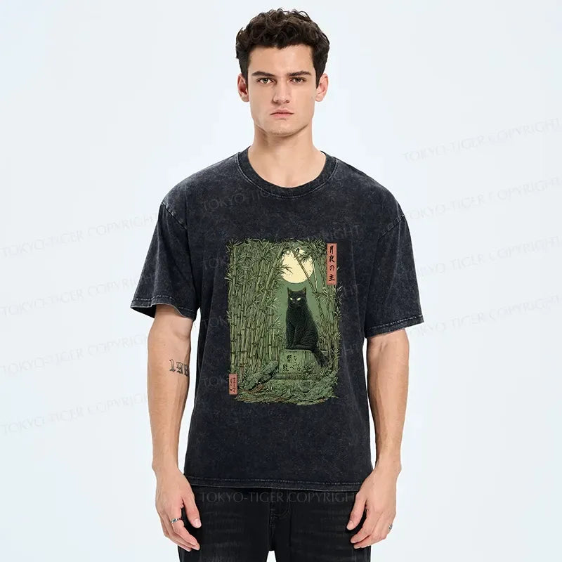 Vintage Ukiyo-e Cat T-Shirt for Summer Vacation
