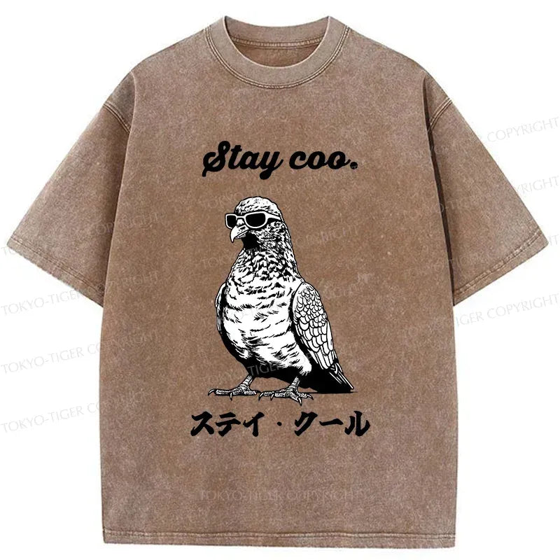 Japanese Washed Pigeon T-Shirt for Daily Wear