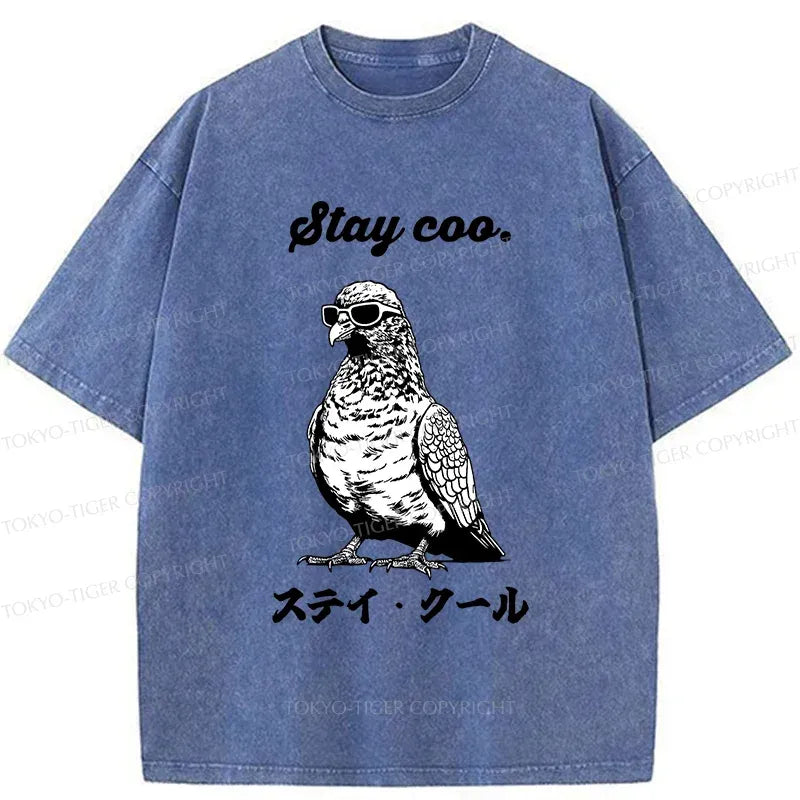 Japanese Washed Pigeon T-Shirt for Daily Wear