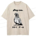 Keep Cool Pigeon Washed T-Shirt Gift Idea