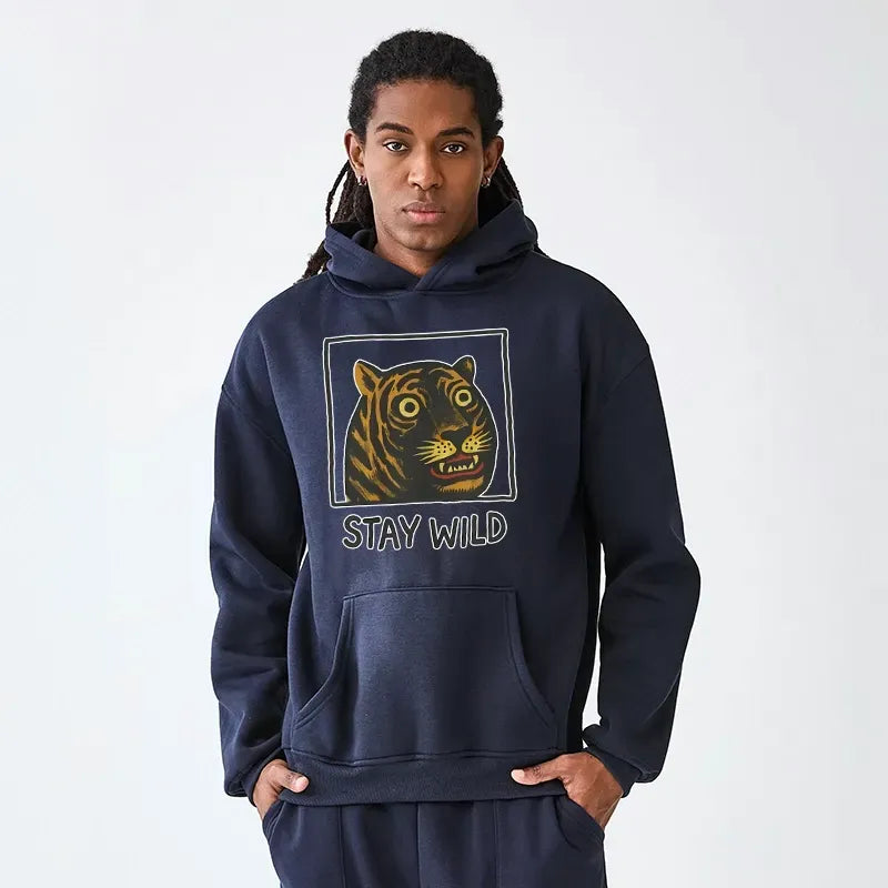 Kyoto-Lion Silly And Cute Tiger Adult Fleece Hoodie