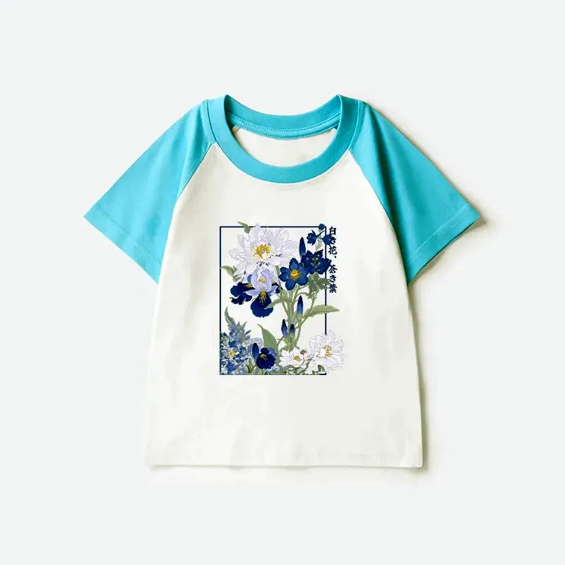 Japanese kids raglan t-shirt for everyday wear