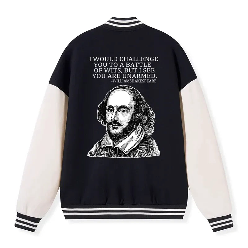 funny embroidered varsity jacket for men