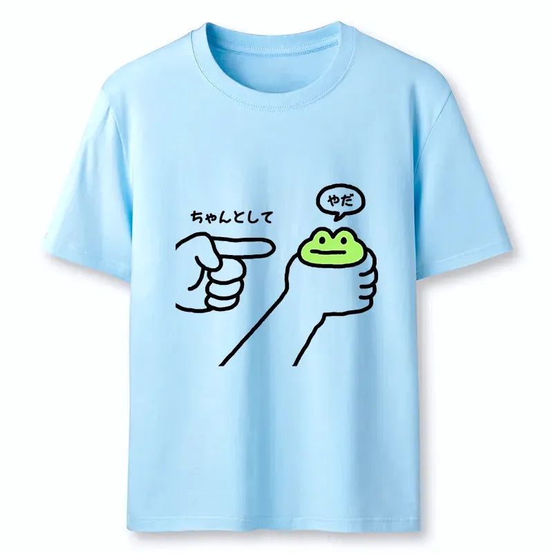 Funny Japanese Frog T-Shirt for Daily Wear