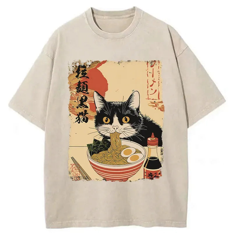 vintage Kyoto lion cat tee