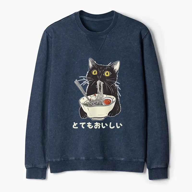Washed Terry Sweatshirt for Daily Wear