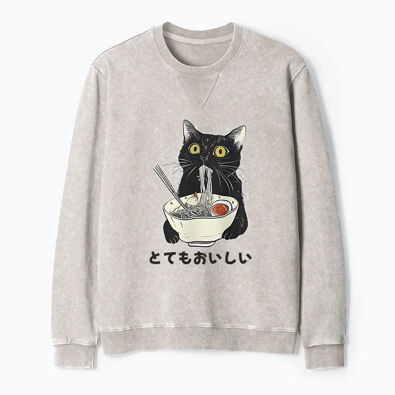 Washed Terry Sweatshirt for Daily Wear