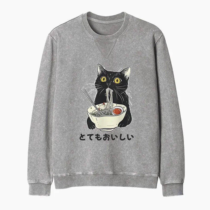 Washed Terry Sweatshirt for Daily Wear