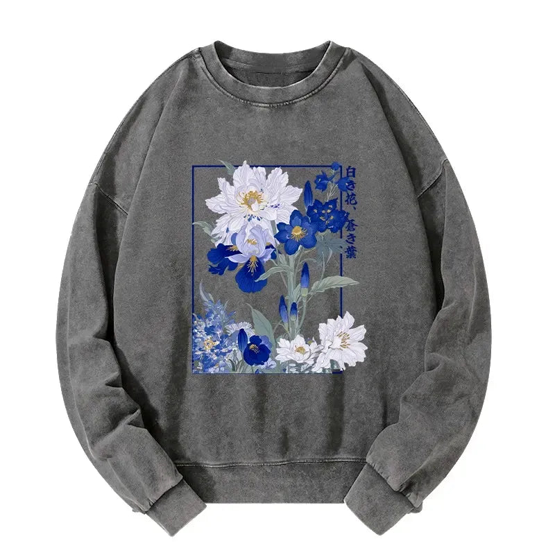 Kyoto-Lion Blossoms Of The Firmament Washed Sweatshirt
