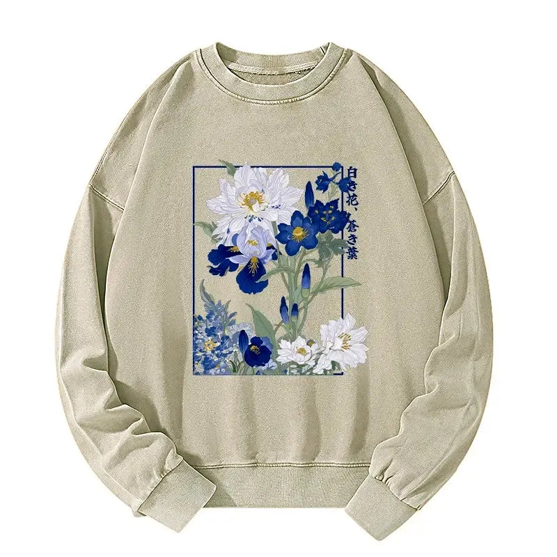 Japanese Washed Sweatshirt for Daily Wear