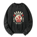 washed japanese sweatshirt for daily wear