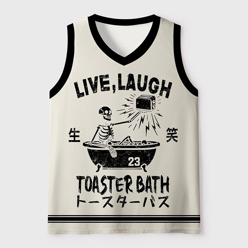funny skeleton mesh tank top for summer