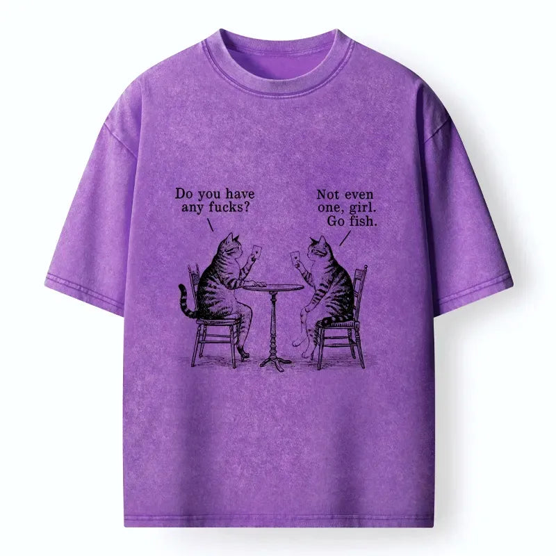 Washed Japanese Cat T-Shirt Free Shipping