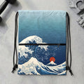 Great Wave Off Fuji Drawstring Backpack