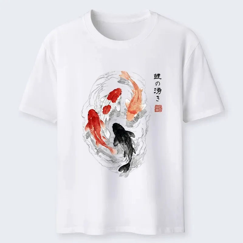 Kyoto-Lion Koi Fish Flow In Traditional Ink Style Classic T-Shirt