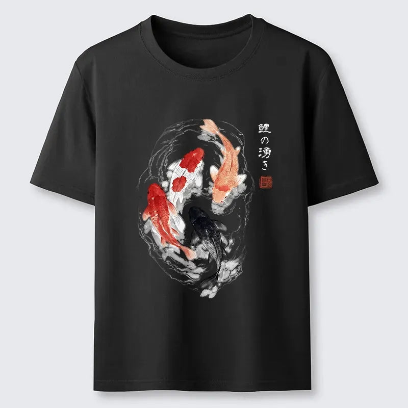 Traditional Ink Style Koi Tee On Sale