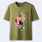 Kyoto-Lion Koi Fish Flow In Traditional Ink Style Classic T-Shirt