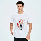 Kyoto-Lion Koi Fish Flow In Traditional Ink Style Classic T-Shirt