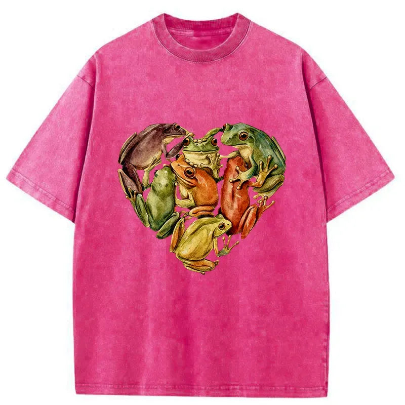 washed frog t-shirt for gift for him