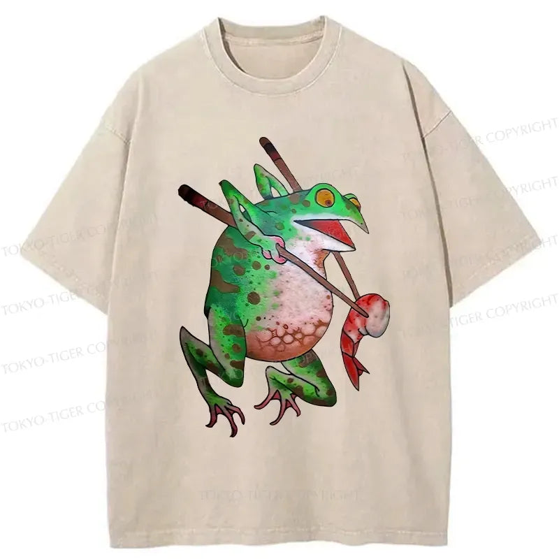 Kyoto-Lion Funny Frog T-Shirt Free Shipping