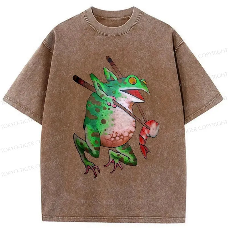 Japanese Vintage Washed T-Shirt for Daily Wear
