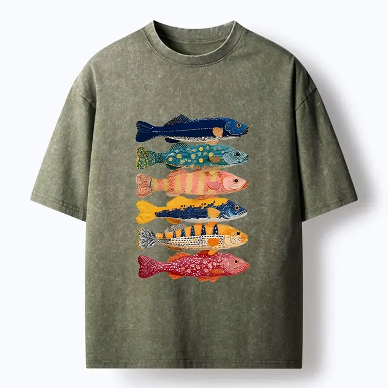Trendy Japanese art t-shirt for summer