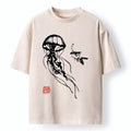 Japanese Ink Wash Unisex T-Shirt for Daily Wear