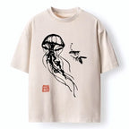 Japanese Ink Wash Unisex T-Shirt for Daily Wear