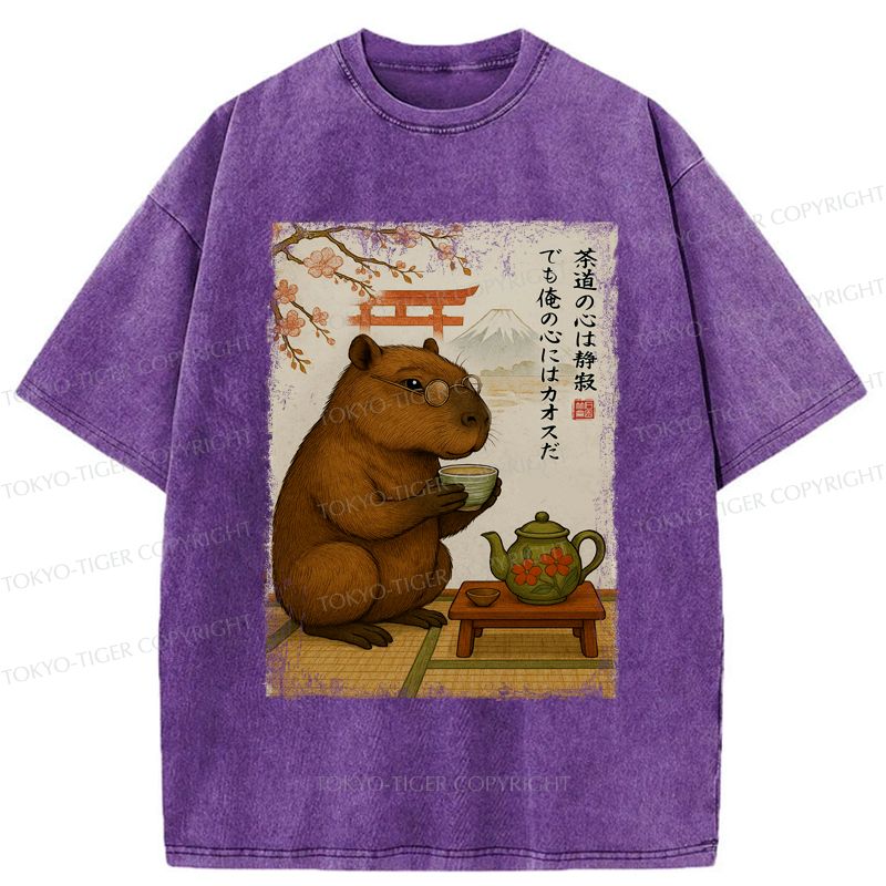 Kyoto-Lion Capybara T-Shirt for Summer