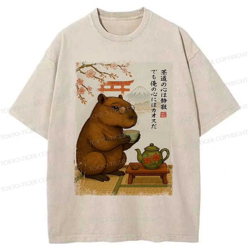 Kyoto-Lion Capybara T-Shirt for Summer