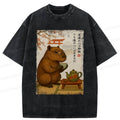 Capybara Washed T-Shirt for Daily Wear