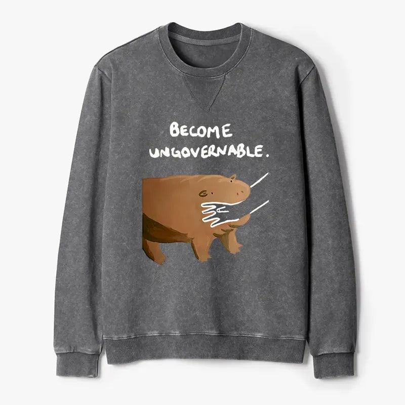 Moo Deng Unisex Cotton Sweatshirt for Streetwear