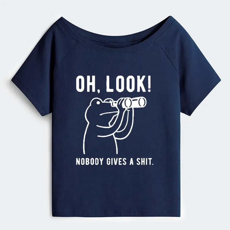 Japanese Frog Off Shoulder T-Shirt
