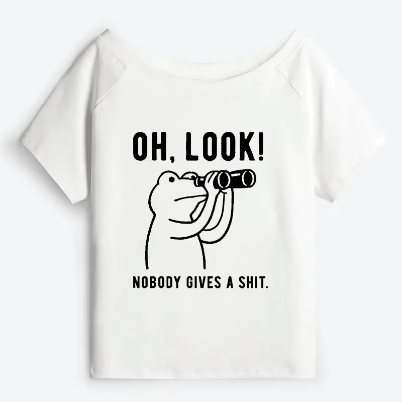 Japanese Frog Off Shoulder T-Shirt