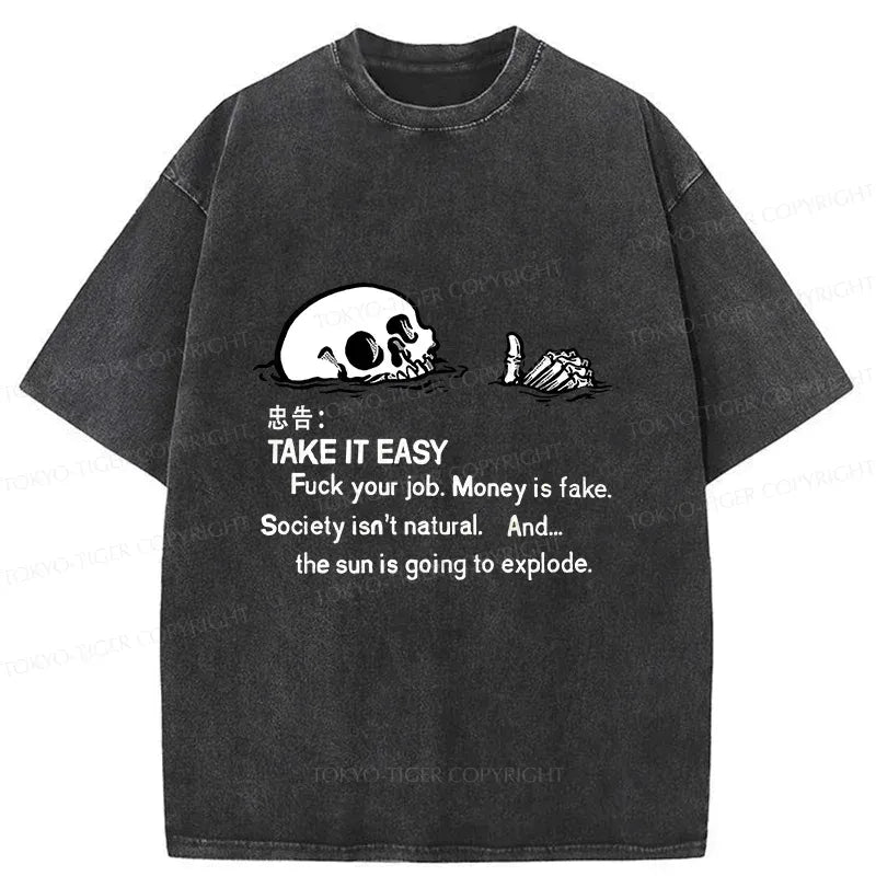 Unisex Washed T-Shirt for Casual