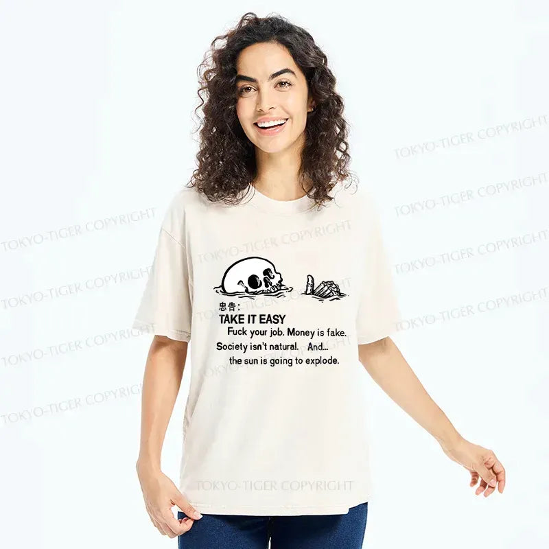 Unisex Washed T-Shirt for Casual