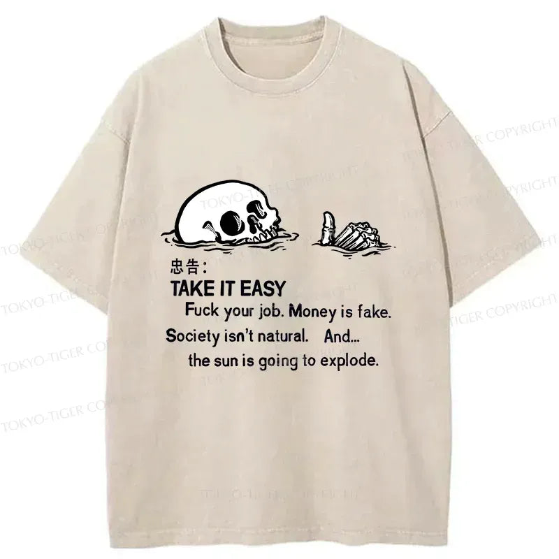 Unisex Washed T-Shirt for Casual