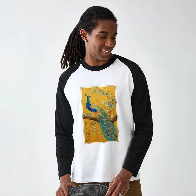 Peacock Art T-shirt for Vacation
