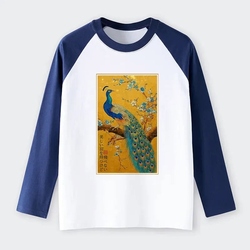 Peacock Art T-shirt for Vacation