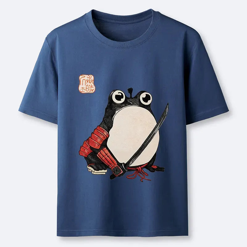 silly japanese ukiyo-e frog tee casual wear