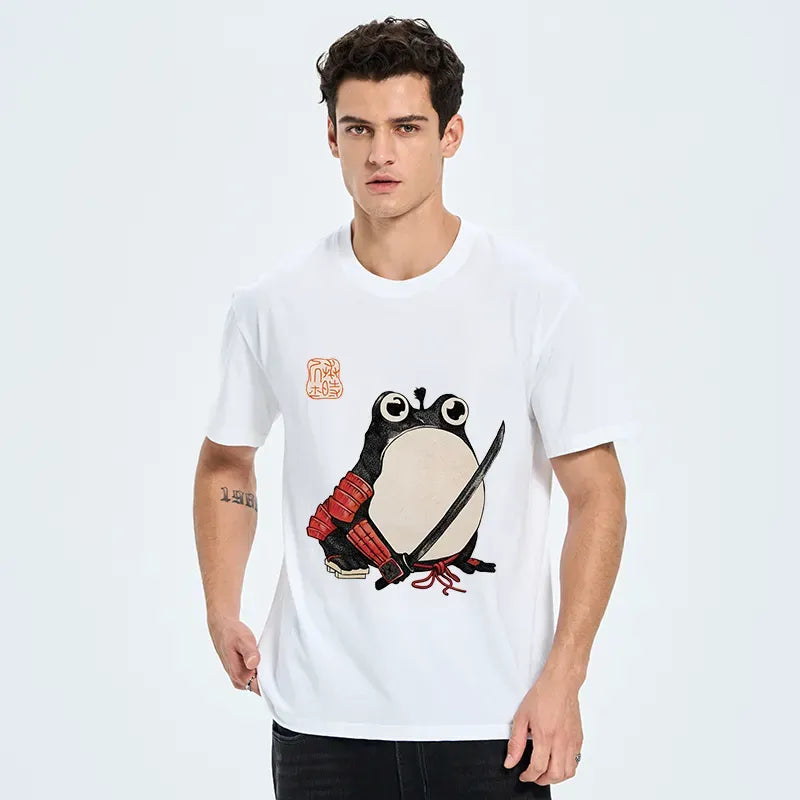 classic samurai frog t-shirt for men