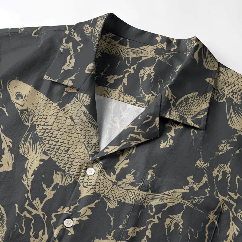 Kyoto Lion Hawaiian Shirt for Vacation