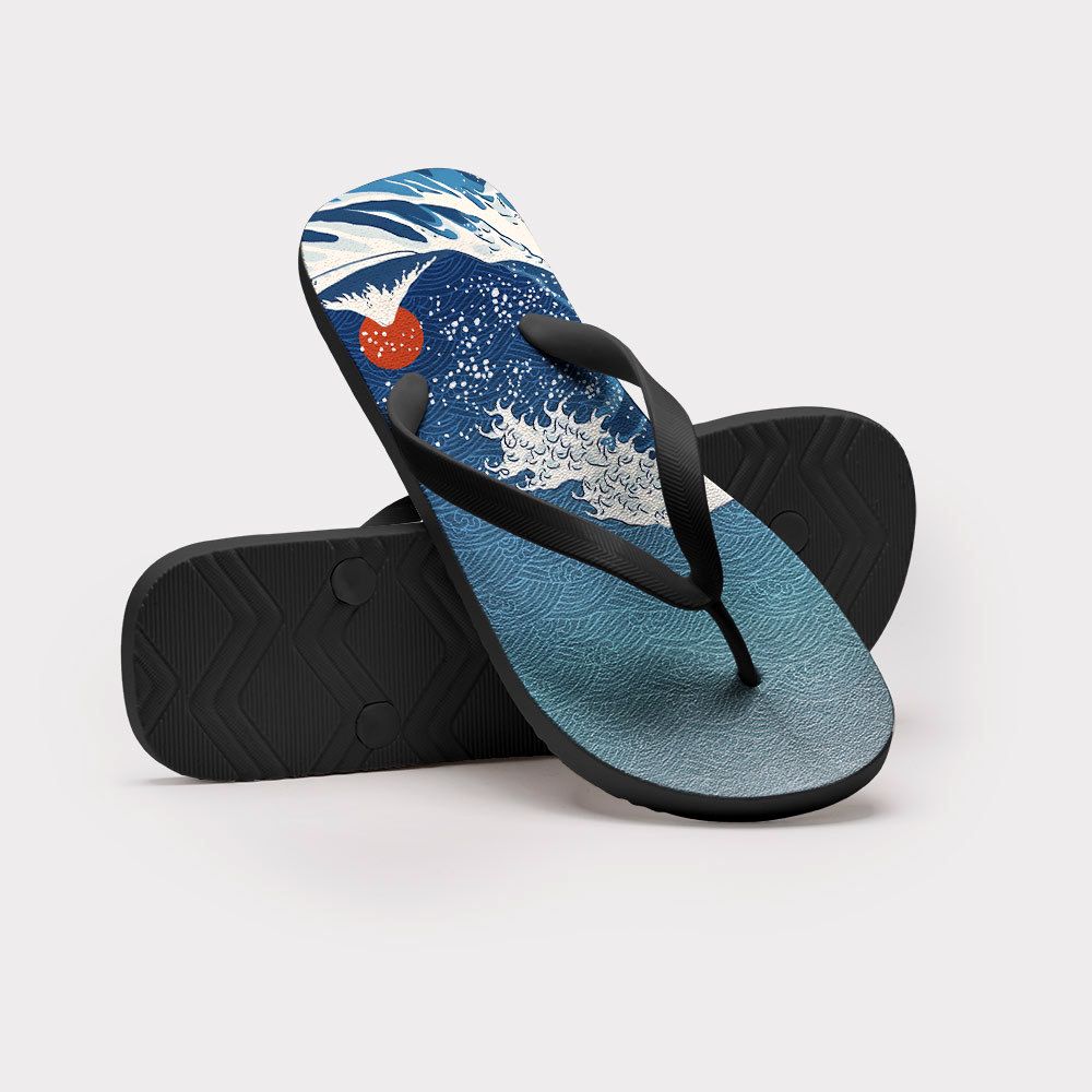 The Great Wave flip flops must-have beach