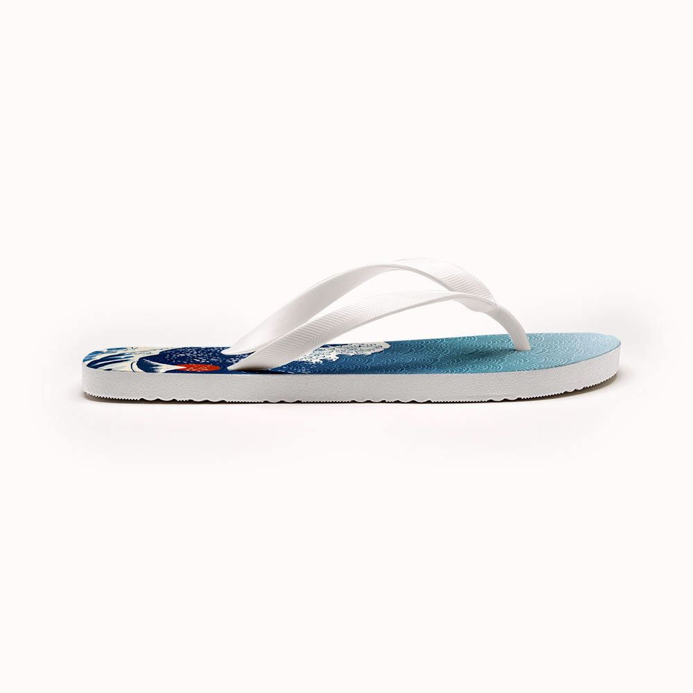 Kyoto-Lion The Great Wave Off Fuji Flip Flops