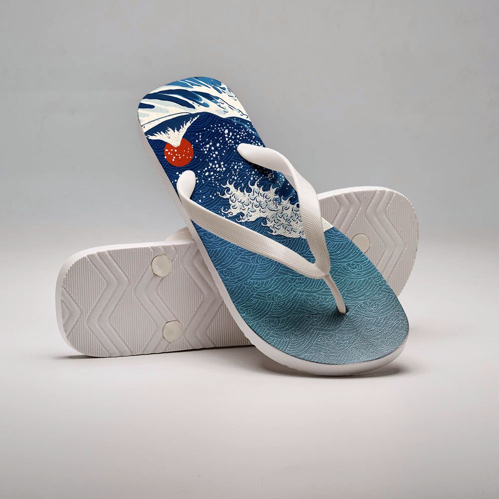 The Great Wave flip flops must-have beach